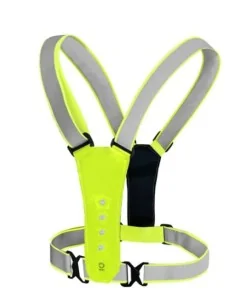 Reflecterend sport- en veiligheidsvest IkziLight Aryan met LED - geel