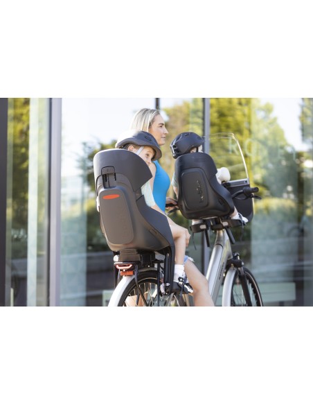 Kinderzitje achter Bobike Evolve Maxi - dragerbevestiging - Urban Black