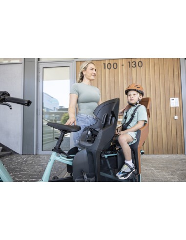 Kinderzitje achter Bobike Evolve Maxi - dragerbevestiging - Urban Black