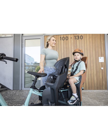 Kinderzitje achter Bobike Evolve Maxi - dragerbevestiging - Urban Black