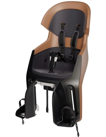 Kinderzitje achter Bobike Evolve Maxi - dragerbevestiging - Cinnamon Brown
