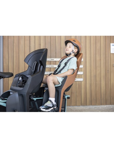 Kinderzitje achter Bobike Evolve Maxi - framebevestiging - Cinnamon Brown