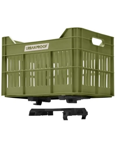 Gerecyclede fietskrat Urban Proof Click 30 liter - olijf groen