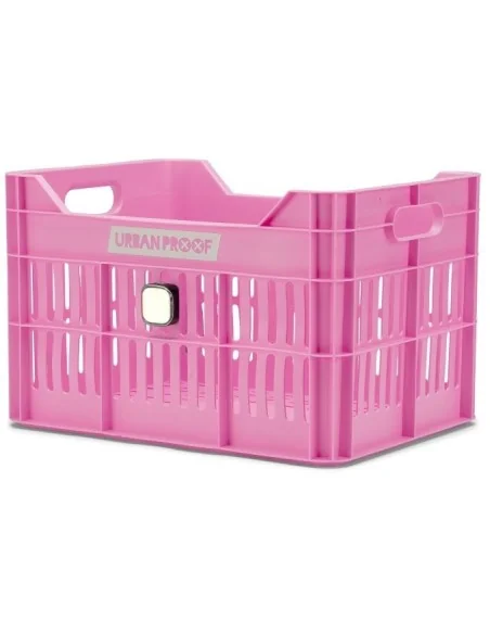 Gerecyclede Fietskrat Urban Proof Click 30 Liter - Felroze