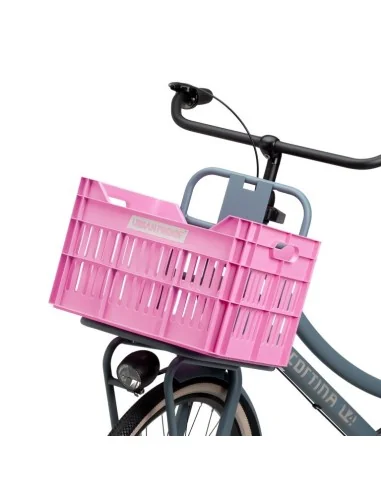 Gerecyclede Fietskrat Urban Proof Click 30 Liter - Felroze