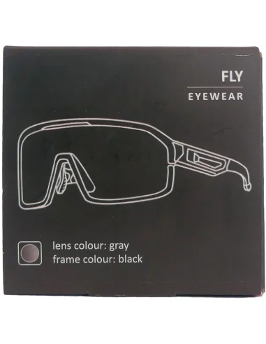 Fietsbril Kross Fly UV400 meekleurende lenzen - zwart frame