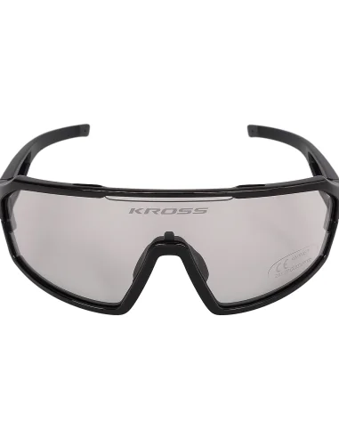 Fietsbril Kross Fly UV400 meekleurende lenzen - zwart frame