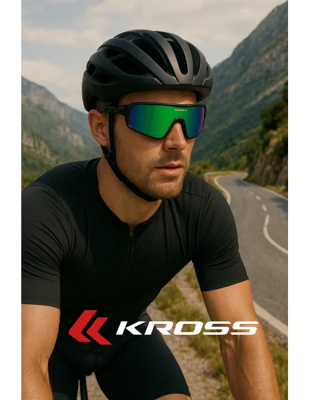 Fietsbril Kross Flash UV400 gepolariseerde lenzen - zwart frame