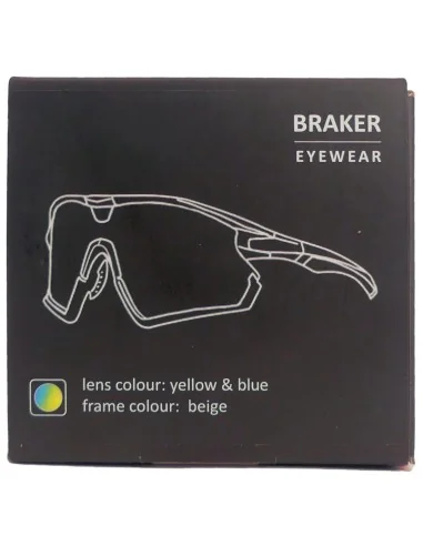 Fietsbril Kross Braker UV400 verwisselbare lenzen - beige frame