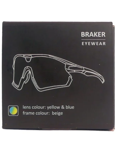 Fietsbril Kross Braker UV400 verwisselbare lenzen - beige frame