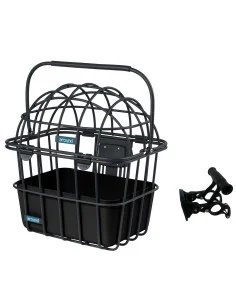 Dierenfietsmand Around Luna afneembaar incl. ACE stuurbochthouder - mat zwart