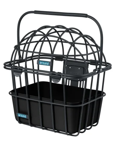 Dierenfietsmand Around Luna afneembaar incl. ACE stuurbochthouder - mat zwart