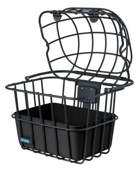 Dierenfietsmand Around Luna afneembaar incl. ACE stuurbochthouder - mat zwart