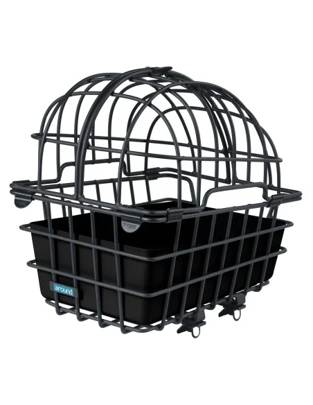 Dierenfietsmand Around Luna XL incl. Around fix system - mat zwart