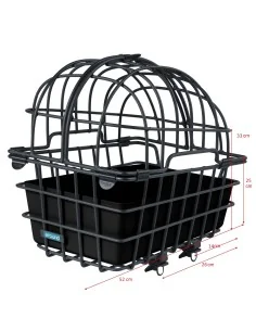 Dierenfietsmand Around Luna XL incl. Around fix system - mat zwart 2