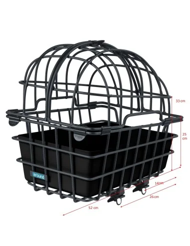 Dierenfietsmand Around Luna XL incl. Around fix system - mat zwart