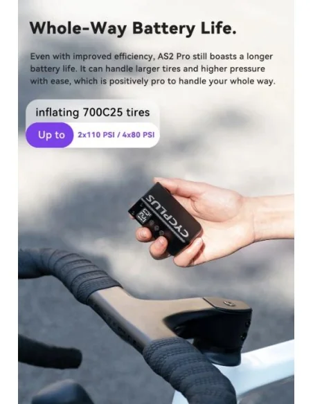 Elektrische accupomp Cycplus AS2 Pro - zwart