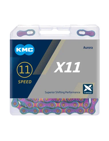 Ketting 12 speed KMC X12 Aurora Blauw 126 schakels - blauw