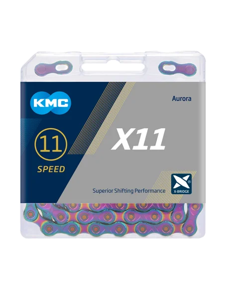 Ketting 12 speed KMC X12 Aurora Blauw 126 schakels - blauw