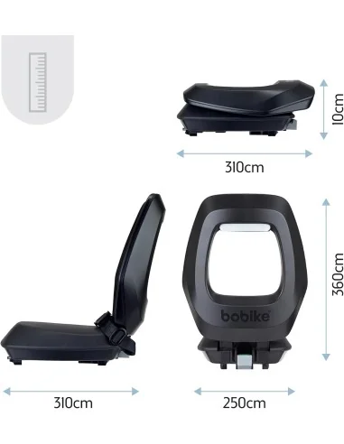 Kinderzitje achter Bobike One Junior zwart - MIK-HD