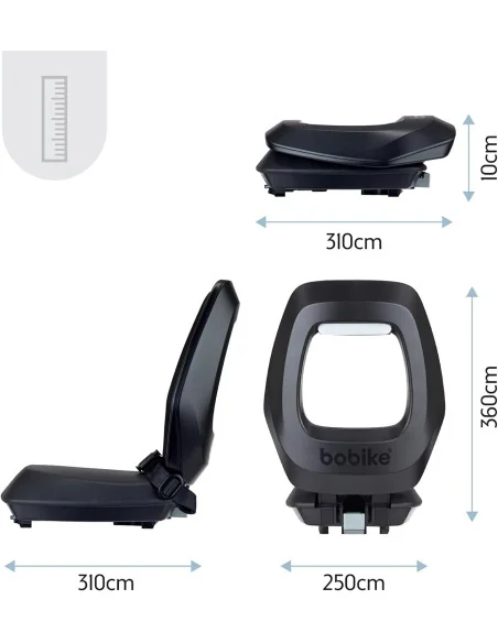 Kinderzitje achter Bobike One Junior zwart - MIK-HD