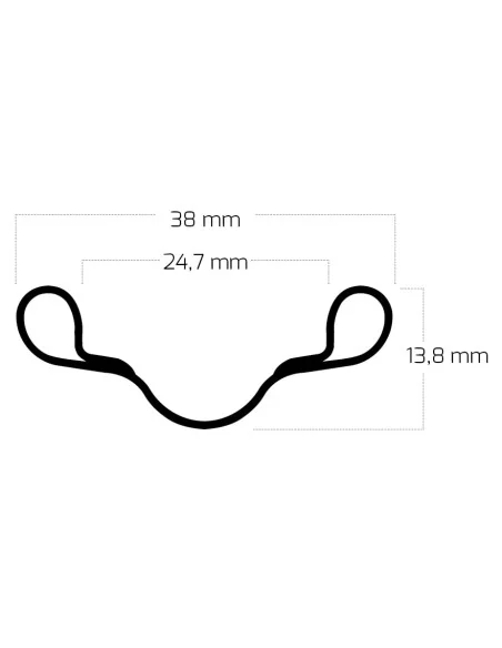 Velg Ryde Westwood V38 622 x 24C aluminium 36 gaats 14G - zwart