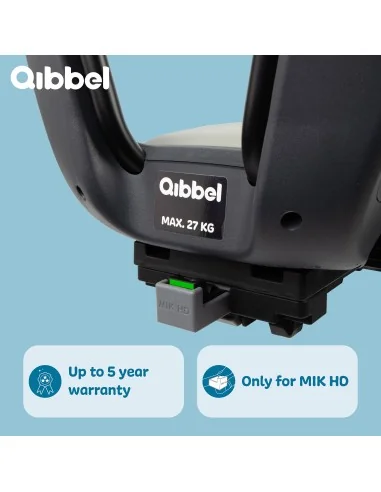 Kinderzitje achter Qibbel Junior 6+ - MIK HD - met voetsteun en beschermplaat - Graniet Grijs