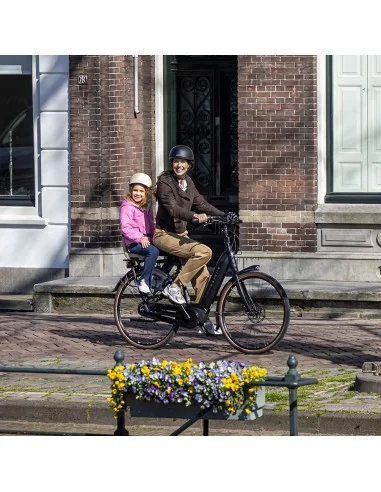 Kinderzitje achter Qibbel Junior 6+ Longtail Edition - Midnight Black