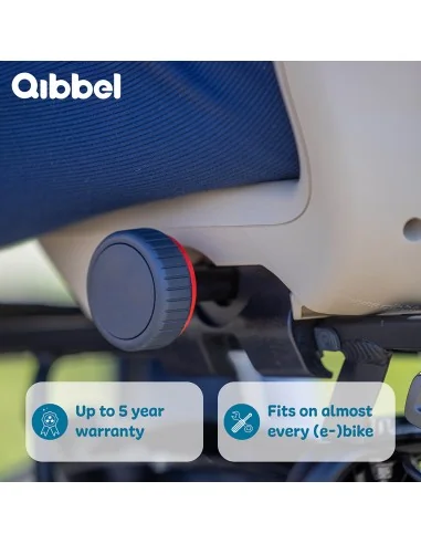 Kinderzitje achter Qibbel Junior 6+ Longtail Edition - Midnight Black