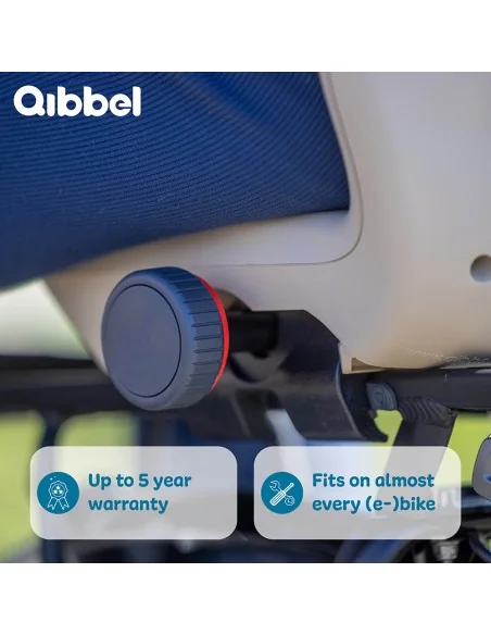 Kinderzitje achter Qibbel Junior 6+ Longtail Edition - Midnight Black