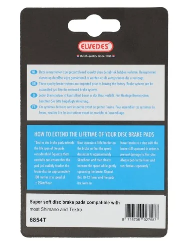 Schijfremblokset Shimano BR-M375 Elvedes 6854T - Super zacht