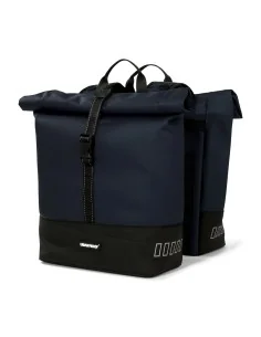 Gerecyclede Dubbele fietstas Urban Proof Rolltop 38 liter 30 x 15 x 42 cm - blauw