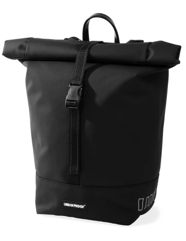 Gerecyclede enkele fietstas Urban Proof Rolltop 20 liter 30 x 15 x 42cm - zwart