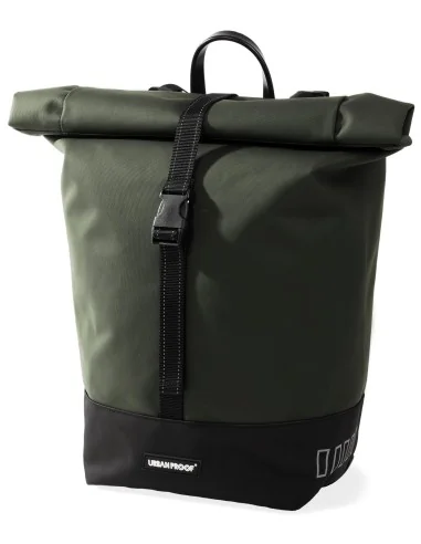 Gerecyclede enkele fietstas Urban Proof Rolltop 20 liter 30 x 15 x 42cm - groen