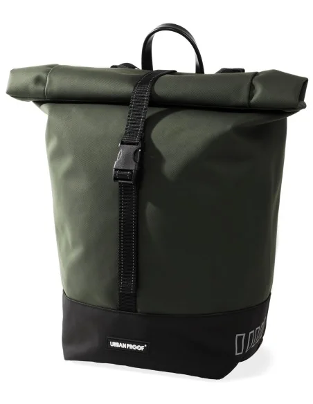 Gerecyclede enkele fietstas Urban Proof Rolltop 20 liter 30 x 15 x 42cm - groen