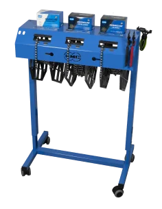 Reel Center Pro KMC Kettingrol houder - Blauw - 3 werkplaats kettingrollen