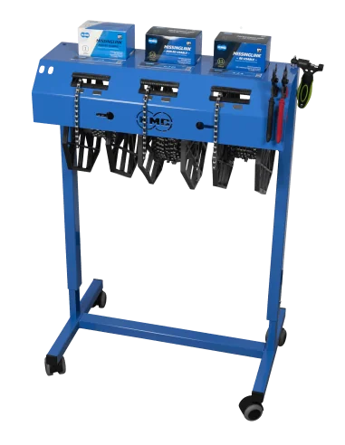 Reel Center Pro KMC Kettingrol houder - Blauw - 3 werkplaats kettingrollen