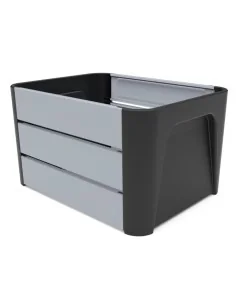 Fietskrat Mirage 'Klik 'n Krat' - zwart-grijs - 24L