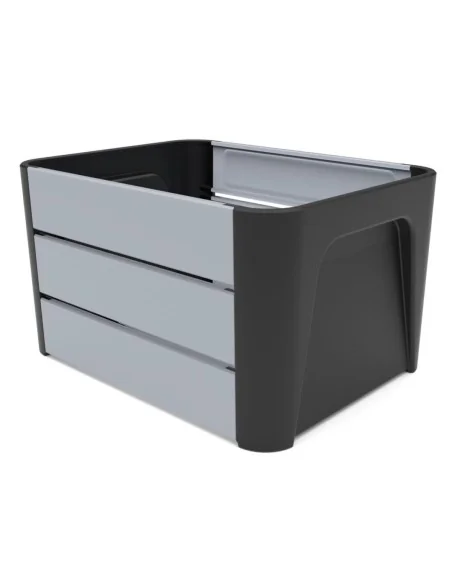 Fietskrat Mirage 'Klik 'n Krat' - zwart-grijs - 24L