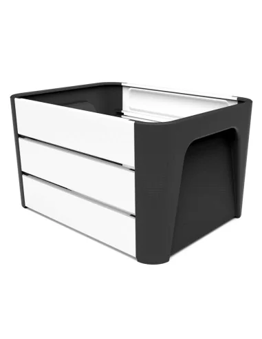 Fietskrat Mirage 'Klik 'n Krat' - zwart-wit - 24L