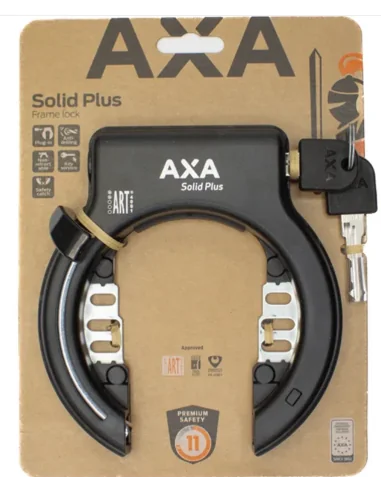 Ringslot Axa Solid Plus zwart (op kaart)
