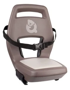 Kinderzitje achter Qibbel Junior 6+ met voetsteunen, gordel en beschermplaat - Hazel Brown