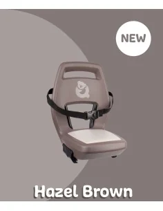 Kinderzitje achter Qibbel Junior 6+ met voetsteunen, gordel en beschermplaat - Hazel Brown 2