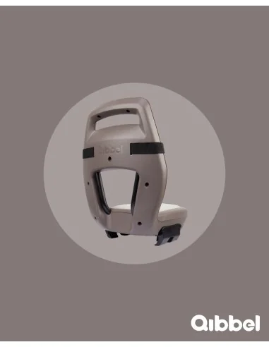 Kinderzitje achter Qibbel Junior 6+ met voetsteunen, gordel en beschermplaat - Hazel Brown