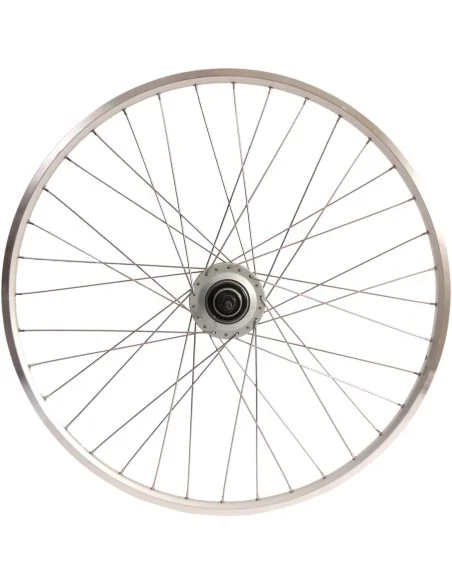 Achterwiel 28 inch Nexus 8 naaf (zilver) - ZAC19 velg (zilver) met RVS spaken - voor schijfrem