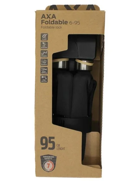 Vouwslot Axa Foldable 6-95 - zwart