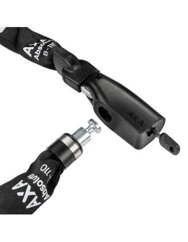 Kettingslot Axa Absolute ART2 - 9-110 met polyester hoes - zwart