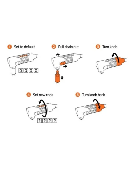 Kabelslot Axa Resolute C12-65 code - zwart