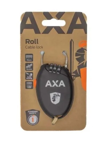 Kabelslot Axa Roll 75/1.6 - zwart