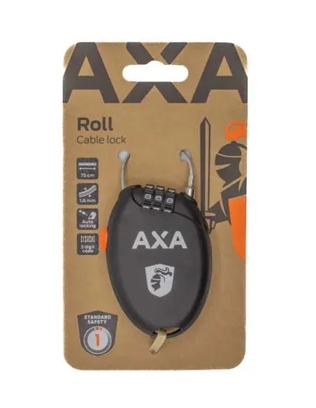 Kabelslot Axa Roll 75/1.6 - zwart